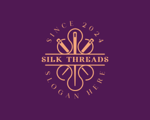 Dressmaker Needle Tailor logo design