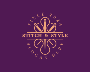 Dressmaker Needle Tailor logo design