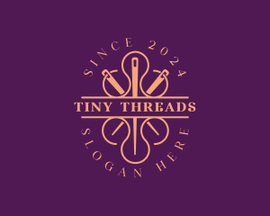 Dressmaker Needle Tailor logo design