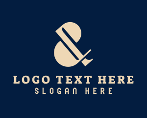 Lettering - Elegant Ampersand Type logo design