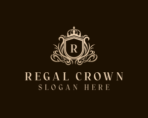 Royalty Crown Shield logo design