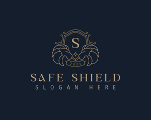 Premium Lion Shield logo design