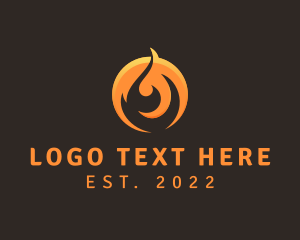 Firefighter - Hot Gas Fire logo design