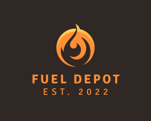 Gas - Hot Gas Fire logo design