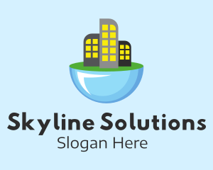 Skyline - Futuristic City Skyline logo design