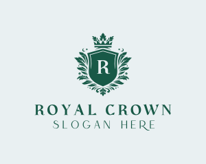 Leaf Royal Shield logo design