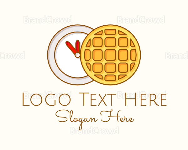 Waffle Time Illustration Logo