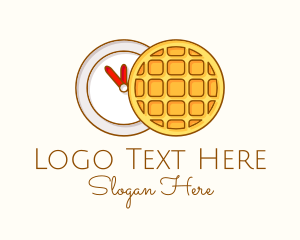 Waffle Time Illustration Logo