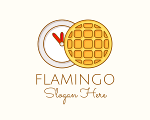 Pastry - Waffle Time Illustration logo design