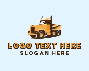 Transportation Service - Delivery Trailer Truck logo design
