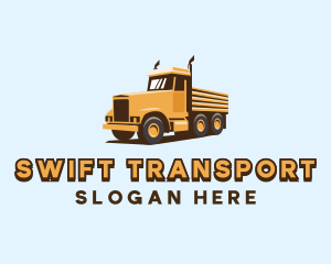 Delivery Trailer Truck logo design