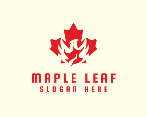 Quebec - Phoenix Maple Leaf logo design