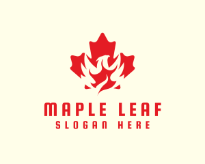 Phoenix Maple Leaf  logo design