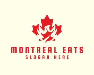 Montreal - Phoenix Maple Leaf logo design