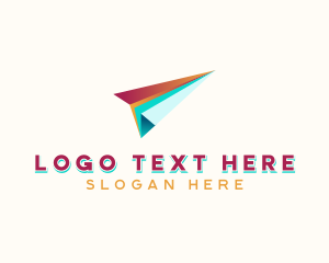Airplane - Logistics Paper Plane logo design