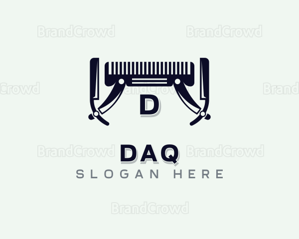 Grooming Comb Barbershop Logo