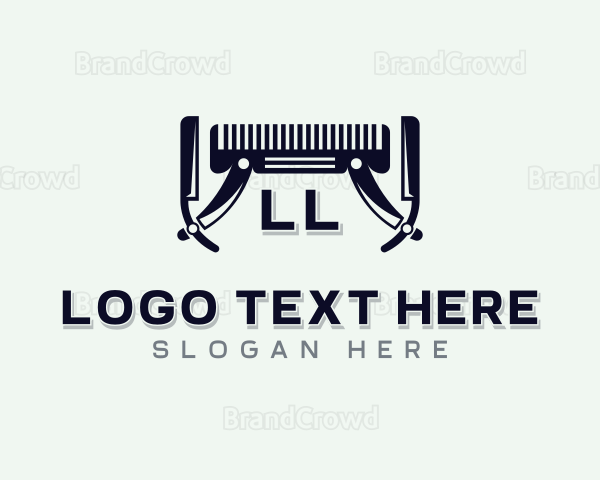 Grooming Comb Barbershop Logo