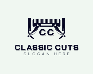 Grooming Comb Barbershop logo design