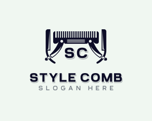 Comb - Grooming Comb Barbershop logo design