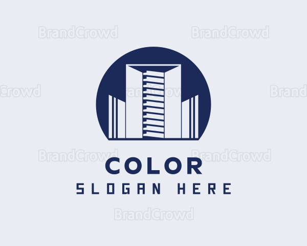 Blue Building Residence Logo