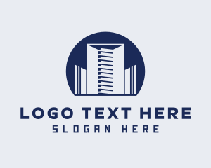 Office Space - Blue Building Residence logo design