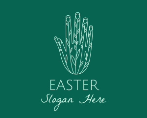 Vegan - Gardener Plant Hand logo design
