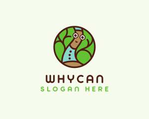 Worm Leaf Circle  Logo