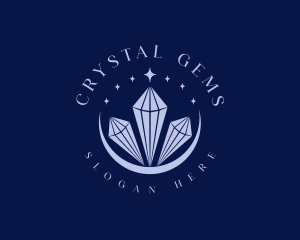 Jewelry Crystal Moon logo design