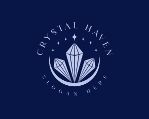 Jewelry Crystal Moon logo design