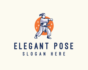 Pose - Taekwondo Karate Fighter logo design