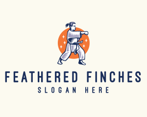 Taekwondo Karate Fighter logo design