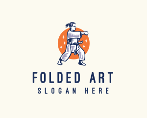 Taekwondo Karate Fighter logo design