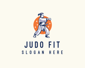 Judo - Taekwondo Karate Fighter logo design
