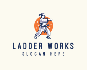 Taekwondo Karate Fighter logo design