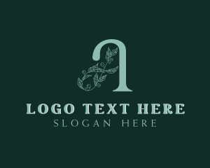 Organic - Nature Floral Letter A logo design