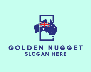 Australian Flag Map Logo