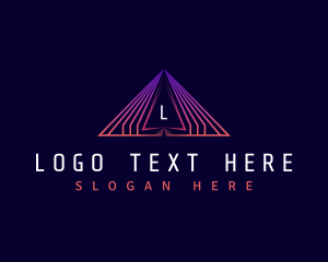 Premium - Triangle Pyramid Technology logo design