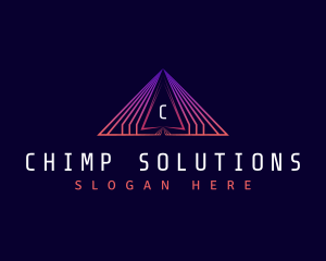 Triangle Pyramid Technology logo design