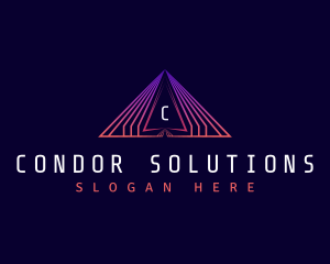 Triangle Pyramid Technology logo design