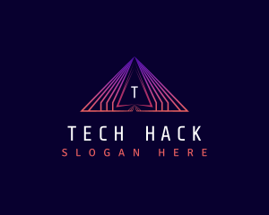 Triangle Pyramid Technology logo design