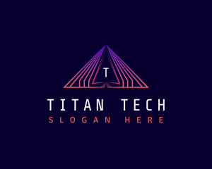 Triangle Pyramid Technology logo design