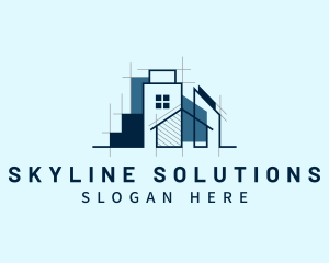 House Building Construction logo design