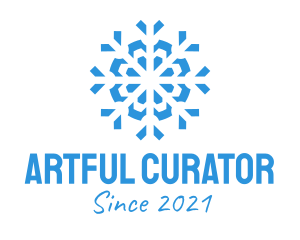 Blue Cooling Ice Snowflake  logo design