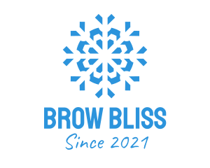 Blue Cooling Ice Snowflake  logo design