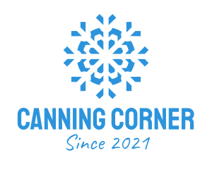 Blue Cooling Ice Snowflake  logo design