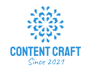 Blue Cooling Ice Snowflake  logo design