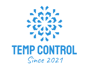 Blue Cooling Ice Snowflake  logo design