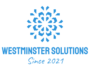 Blue Cooling Ice Snowflake  logo design