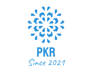 Blue Cooling Ice Snowflake  logo design