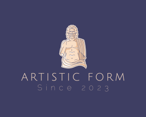 Sculpture - Male Roman God Statue logo design